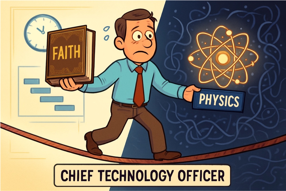 El CTO equilibrando la fe organizacional en los procesos con la física de la realidad del software
