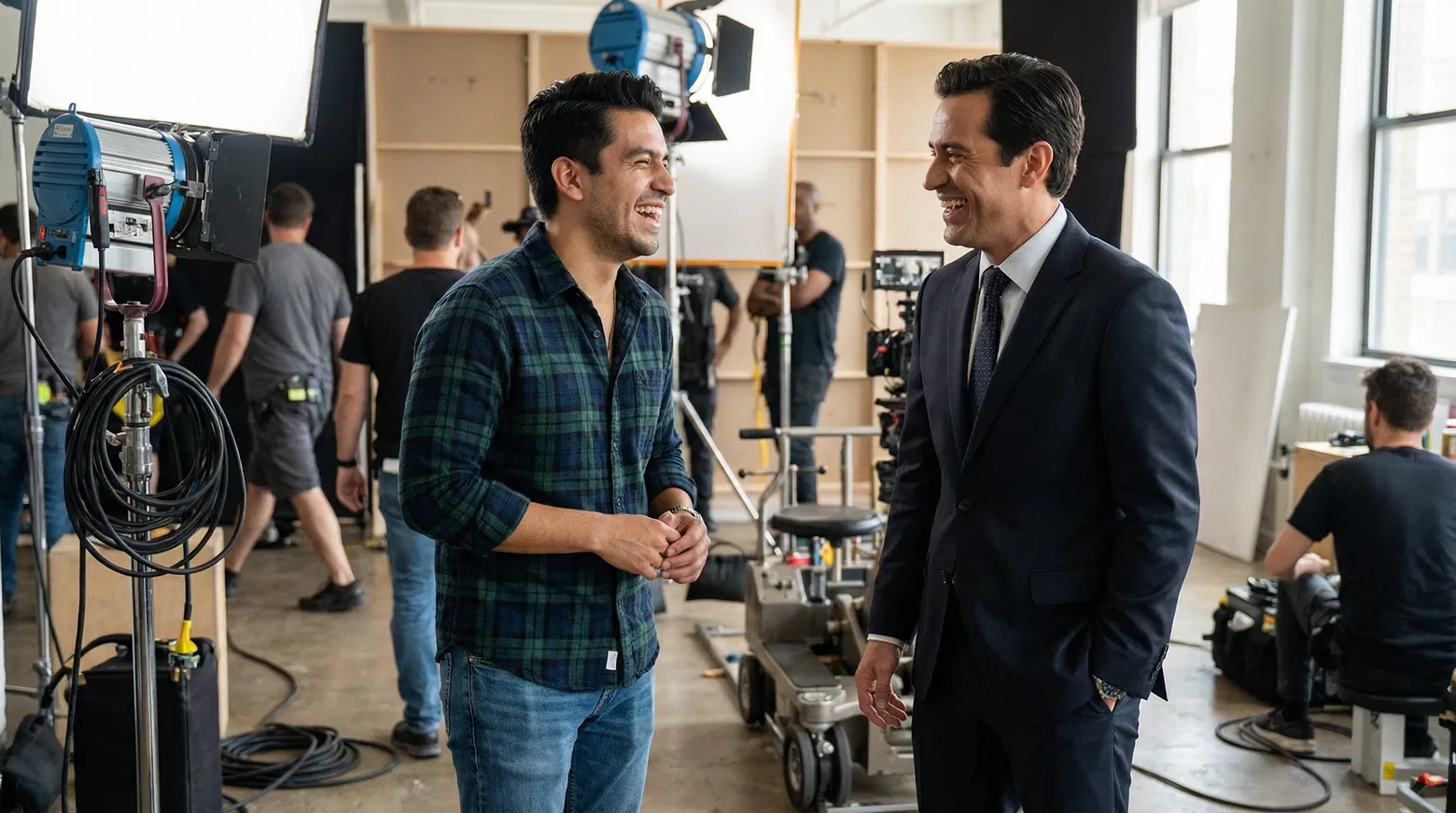 Diego con el elenco