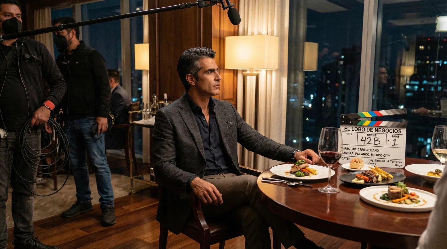 Bruno en restaurante