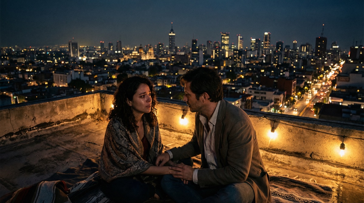 Valentina y Diego en la azotea