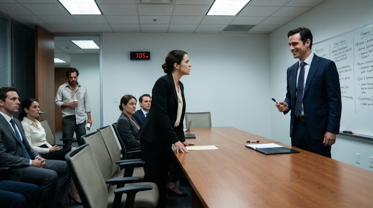 Bruno humilla a Héctor por llegar tarde; Valentina se levanta para defenderlo