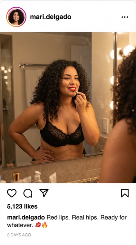 Publicación de Instagram del personaje