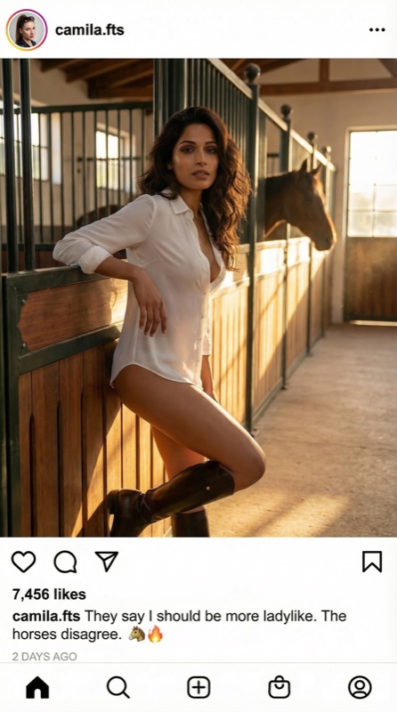 Publicación de Instagram del personaje
