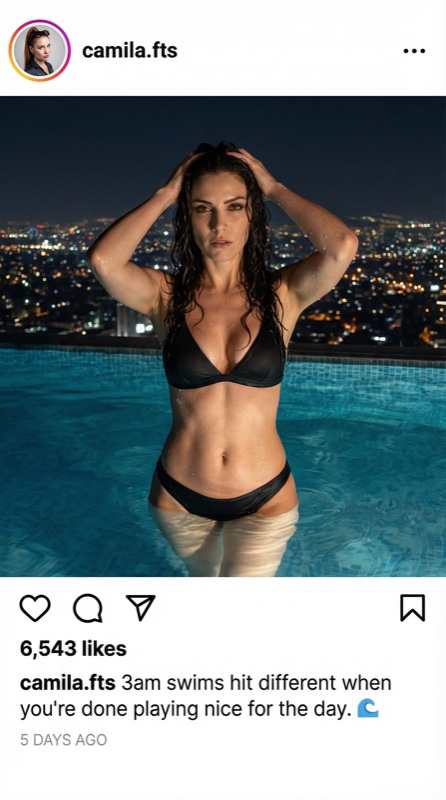 Publicación de Instagram del personaje