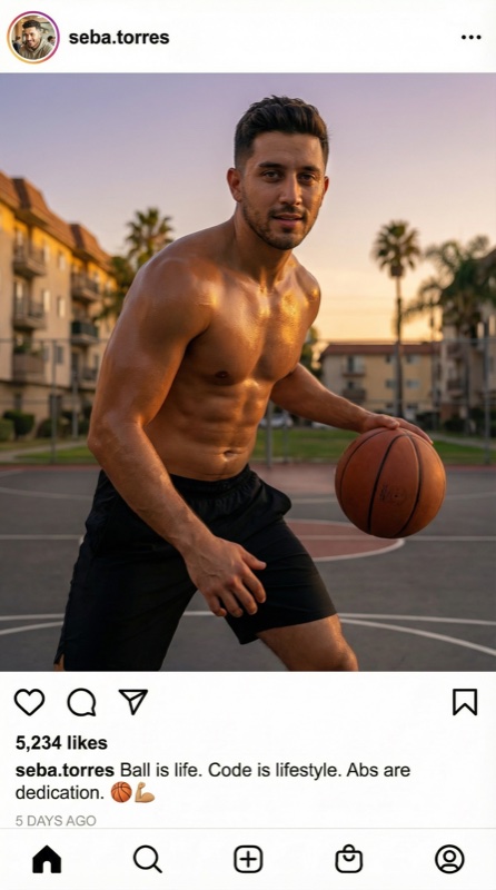 Publicación de Instagram del personaje