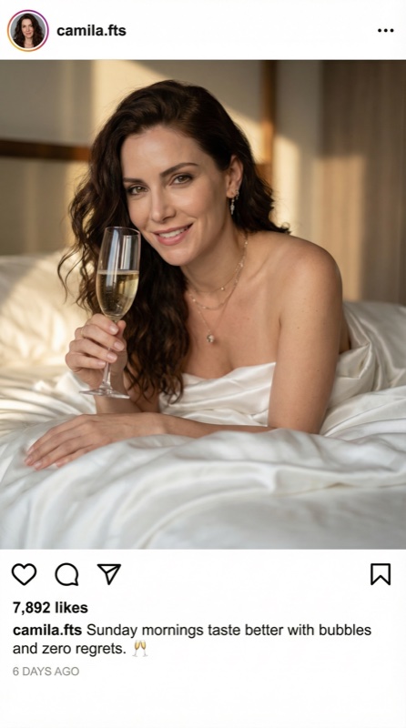 Publicación de Instagram del personaje