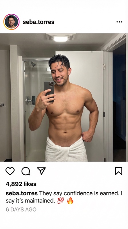Publicación de Instagram del personaje