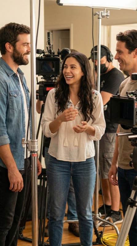 Camila Torres detrás de cámaras