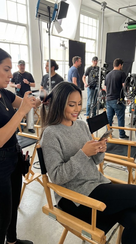 Luciana Ortiz detrás de cámaras