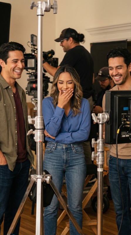 Luciana Ortiz detrás de cámaras