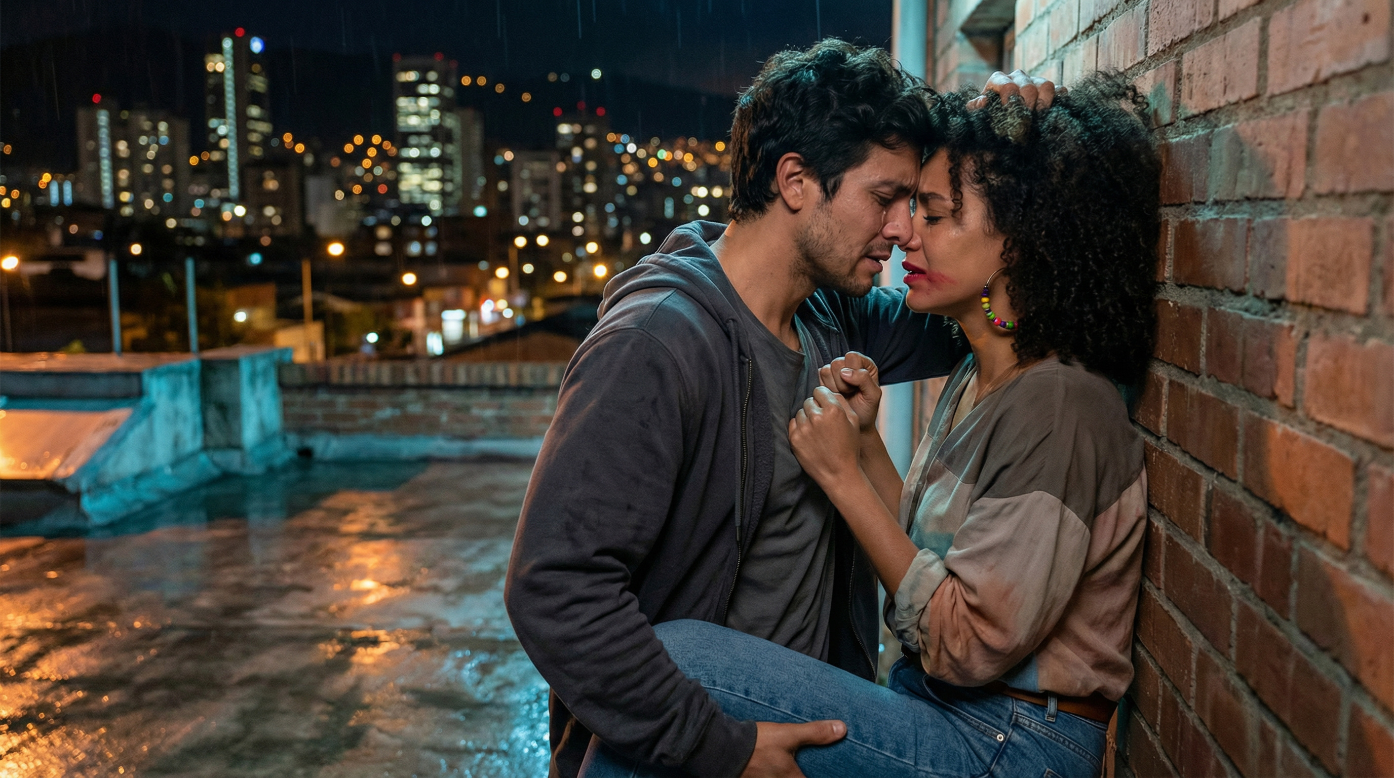 Sebastián e Isabella en la azotea