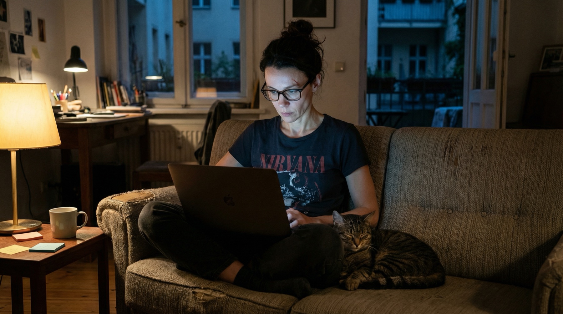 Katja revisando sus primeros logs